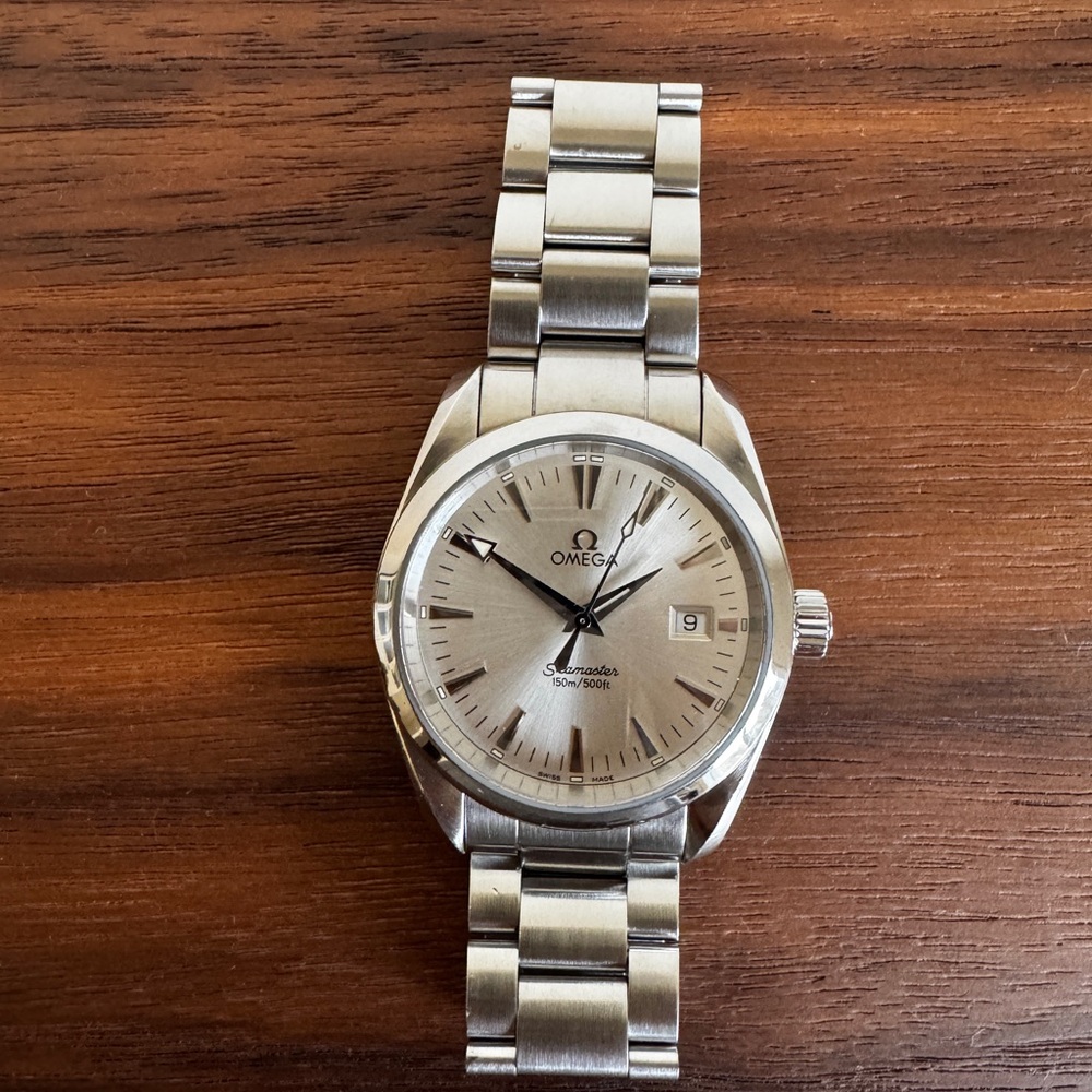 Gorgeous Omega Seamaster Aqua Terra Steel Quartz Mens watch 36mm